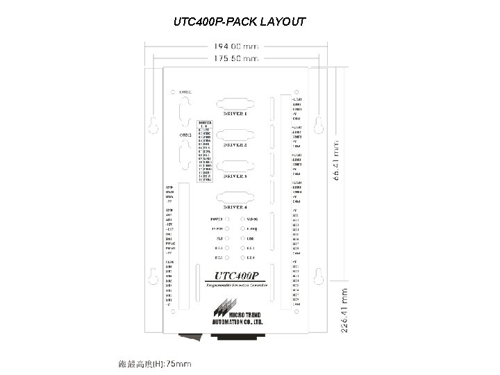 UTC 400 P-PACK LAYOUT 