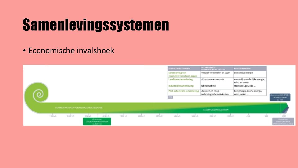 Samenlevingssystemen • Economische invalshoek 