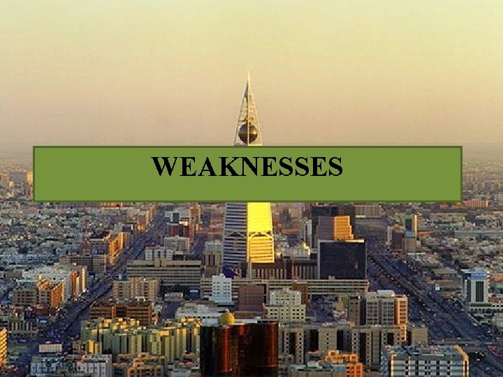 WEAKNESSES 