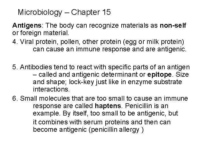 Microbiology Chapter 15 The Immune system Specific defenses