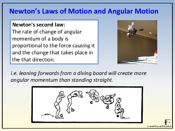 Newton’s Laws of Motion and Angular Motion Newton's second law: The rate of change Newton’s Laws of Motion and Angular Motion Newton's second law: The rate of change