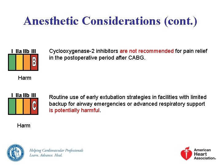 Anesthetic Considerations (cont. ) I IIa IIb III Cyclooxygenase-2 inhibitors are not recommended for Anesthetic Considerations (cont. ) I IIa IIb III Cyclooxygenase-2 inhibitors are not recommended for