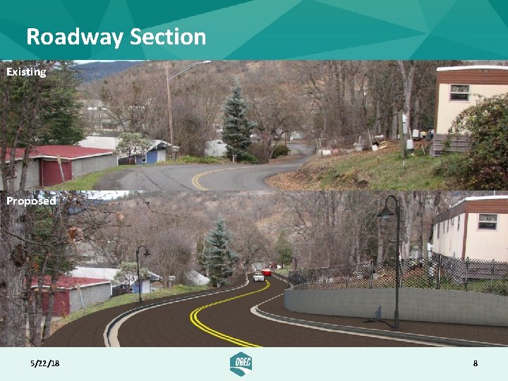 Roadway Section Existing Proposed 5/22/18 8 