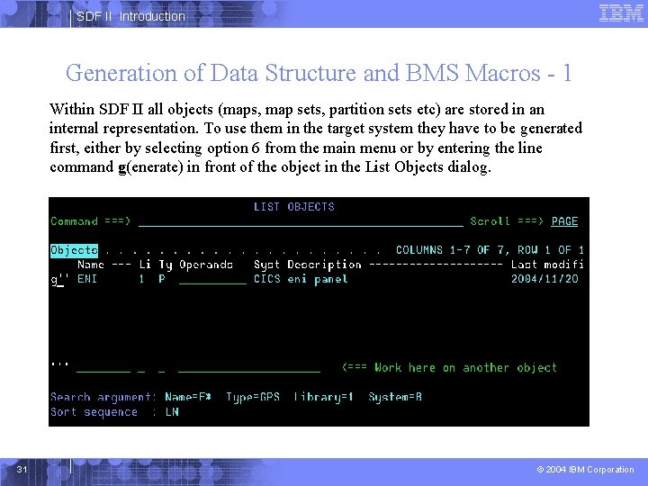 SDF II Introduction Generation of Data Structure and BMS Macros - 1 Within SDF