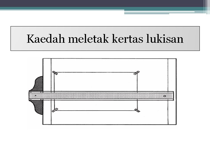 Kaedah meletak kertas lukisan 