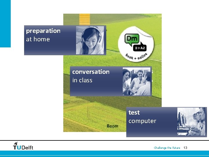 preparation at home conversation in class test computer Challenge the future 13 