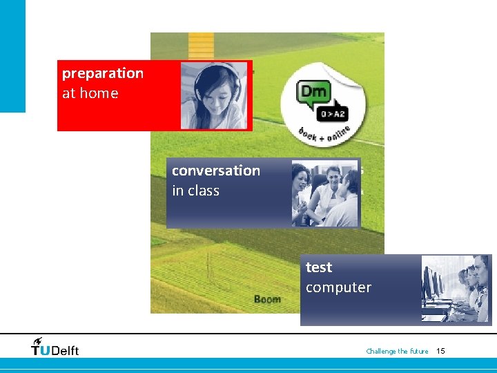 preparation at home conversation in class test computer Challenge the future 15 