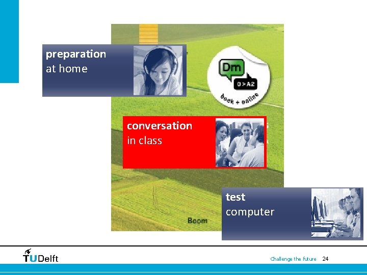 preparation at home conversation in class test computer Challenge the future 24 