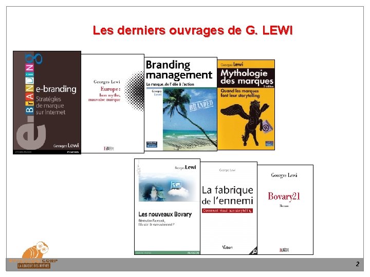 Les derniers ouvrages de G. LEWI 2 