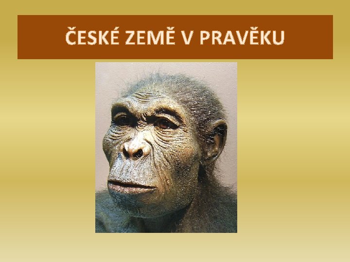 ČESKÉ ZEMĚ V PRAVĚKU 