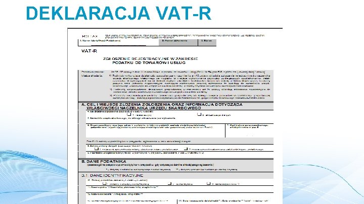 DEKLARACJA VAT-R 