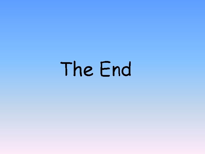 The End 