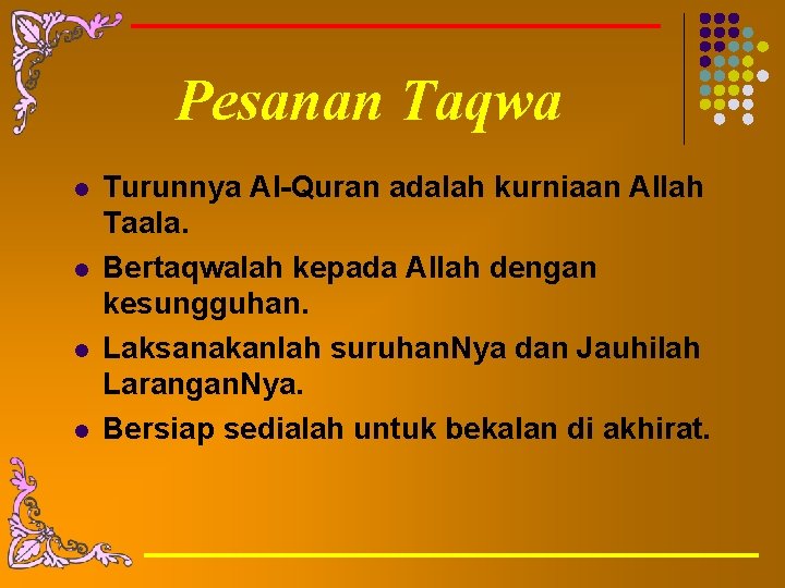 Pesanan Taqwa l l Turunnya Al-Quran adalah kurniaan Allah Taala. Bertaqwalah kepada Allah dengan