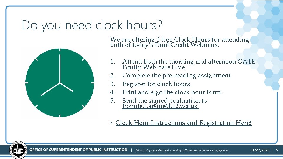 Do you need clock hours? We are offering 3 free Clock Hours for attending