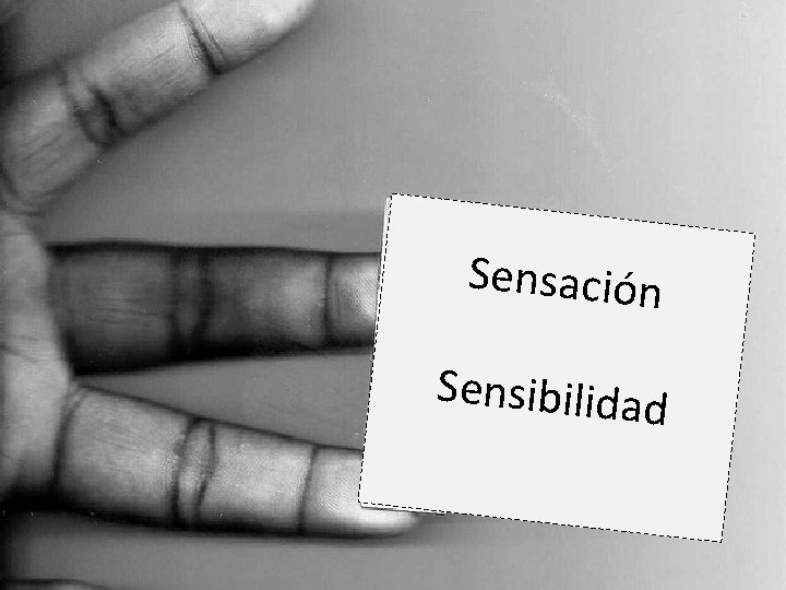 Sensación Sensibilidad 