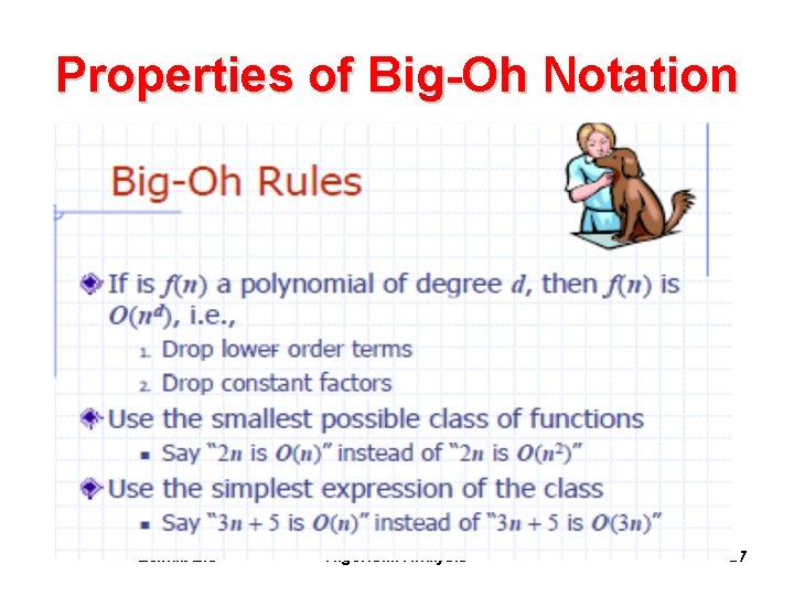 Properties of Big-Oh Notation Zeinab Eid Algorithm Analysis 27 