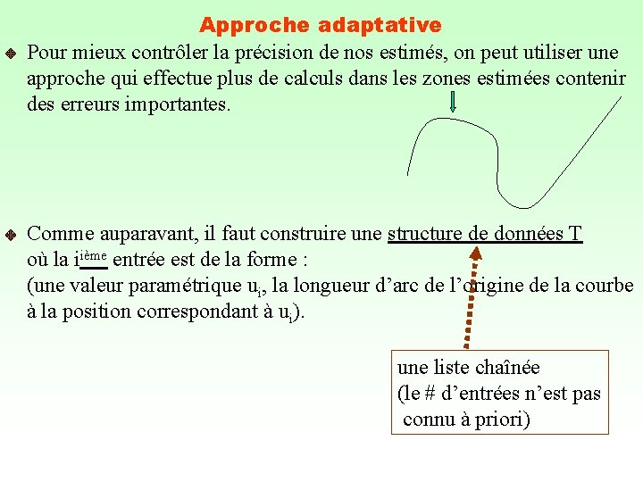 Approche adaptative Pour mieux contrôler la précision de nos estimés, on peut utiliser une