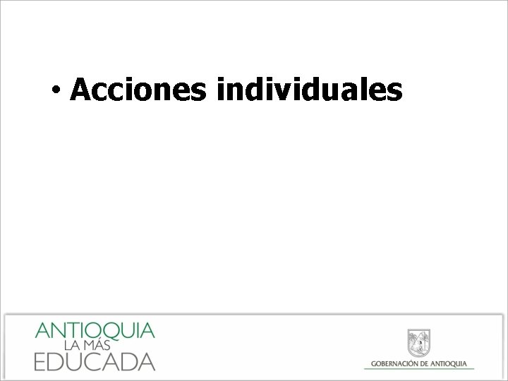  • Acciones individuales 