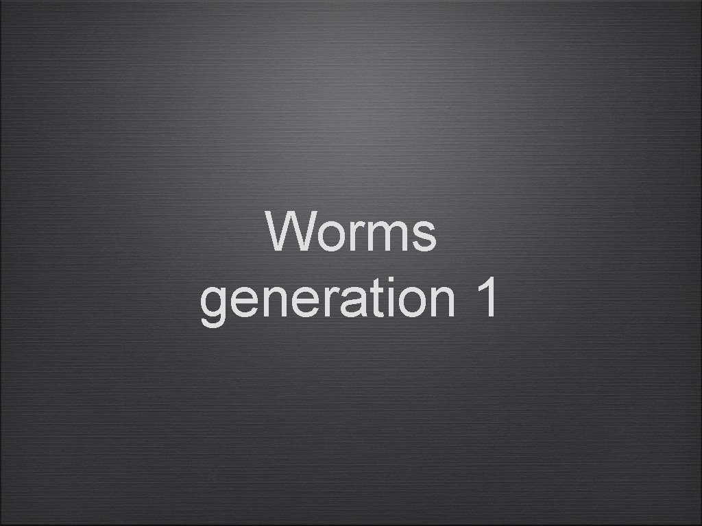 Worms generation 1 