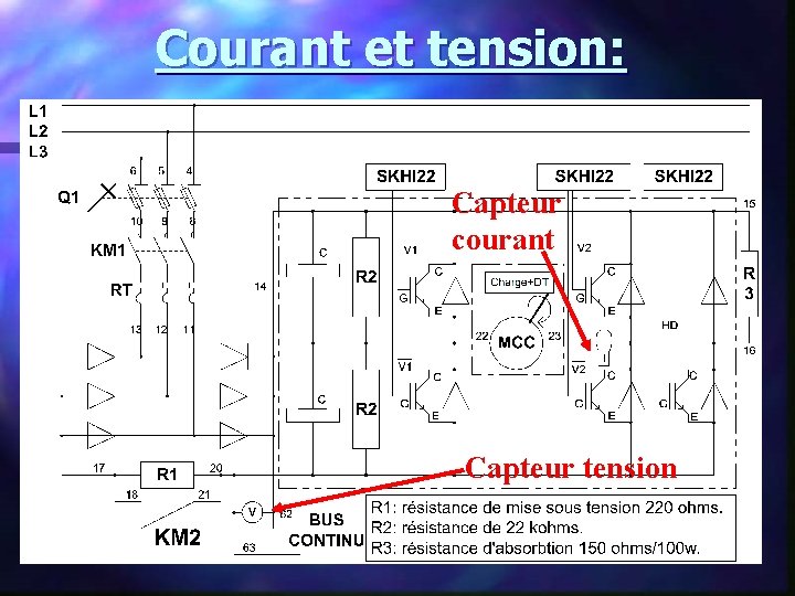 Courant et tension: Capteur courant Capteur tension 