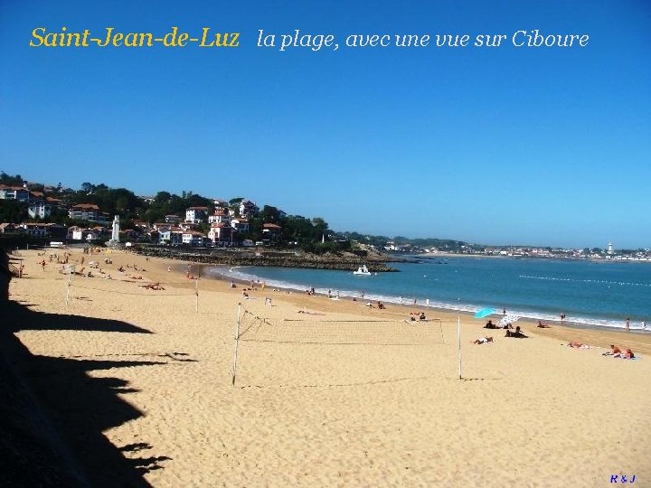 Saint-Jean-de-Luz la plage, avec une vue sur Ciboure 