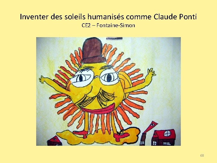 Inventer des soleils humanisés comme Claude Ponti CE 2 – Fontaine-Simon 68 