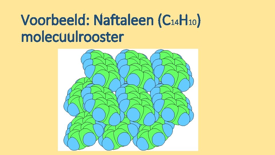 Voorbeeld: Naftaleen (C 14 H 10) molecuulrooster 