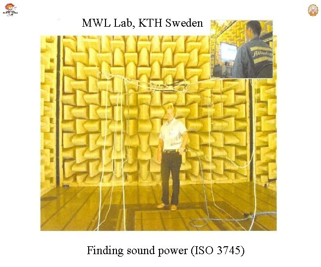 MWL Lab, KTH Sweden Finding sound power (ISO 3745) 