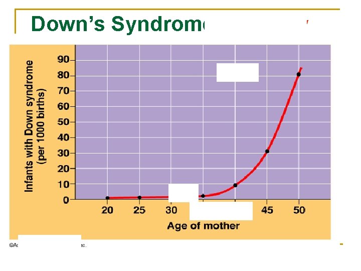 Down’s Syndrome: Trisomy 21 n Down’s syndrome is caused by an n individual possessing