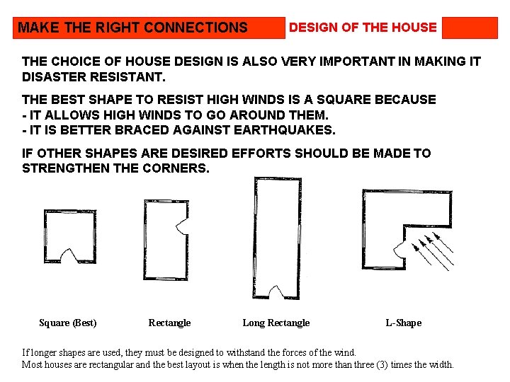 MAKE THE RIGHT CONNECTIONS DESIGN OF THE HOUSE THE CHOICE OF HOUSE DESIGN IS