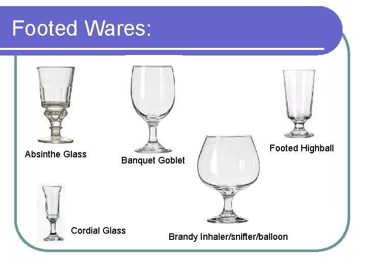 Footed Wares: Absinthe Glass Footed Highball Banquet Goblet Cordial Glass Brandy Inhaler/snifter/balloon 
