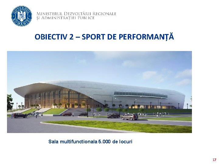 OBIECTIV 2 – SPORT DE PERFORMANȚĂ Sala multifunctionala 5. 000 de locuri 17 