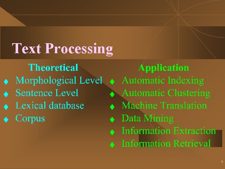 Text Processing 7 