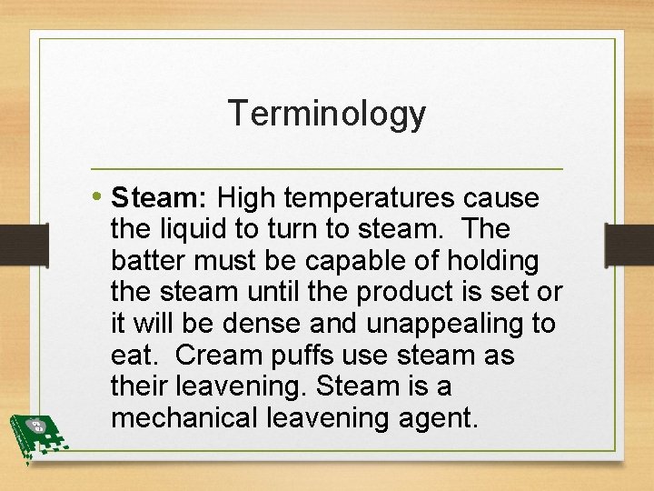 Mechanical Leavening Intro to Culinary Bell Work How