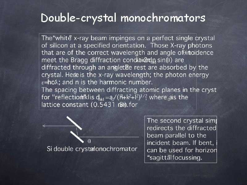 Double-crystal monochromators 