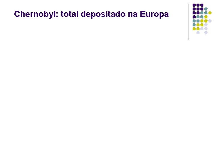 Chernobyl: total depositado na Europa 