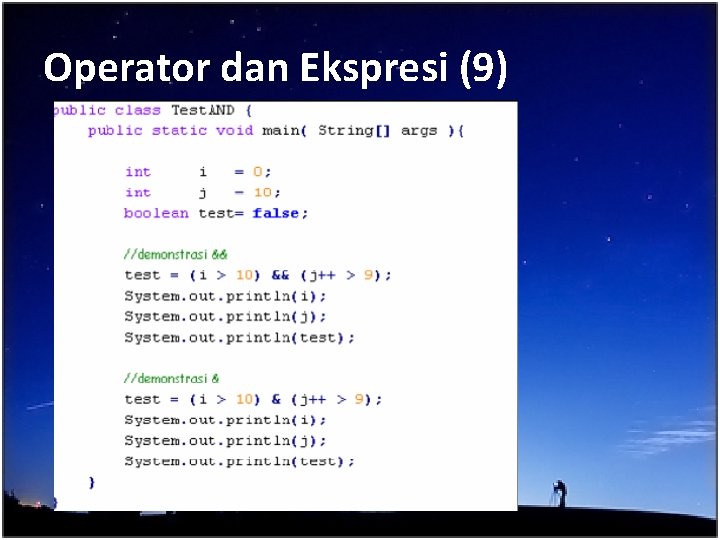 Operator dan Ekspresi (9) 