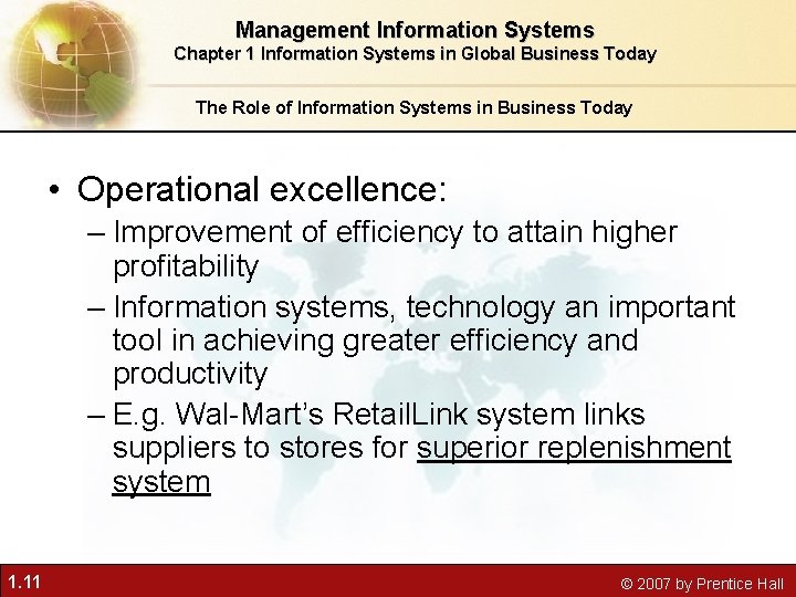 Chapter 1 Information Systems in Global Business Today