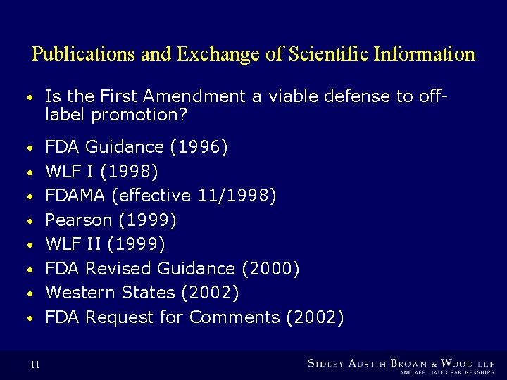 Publications and Exchange of Scientific Information • Is the First Amendment a viable defense