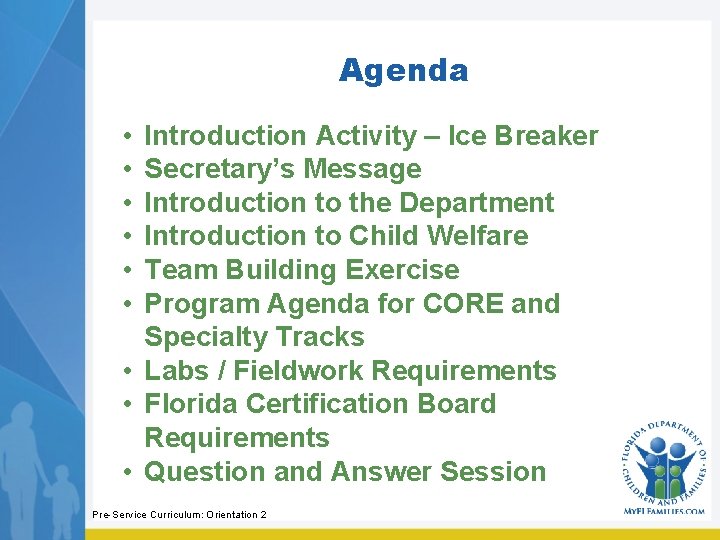 Agenda • • • Introduction Activity – Ice Breaker Secretary’s Message Introduction to the