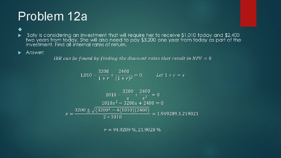 Problem 12 a 