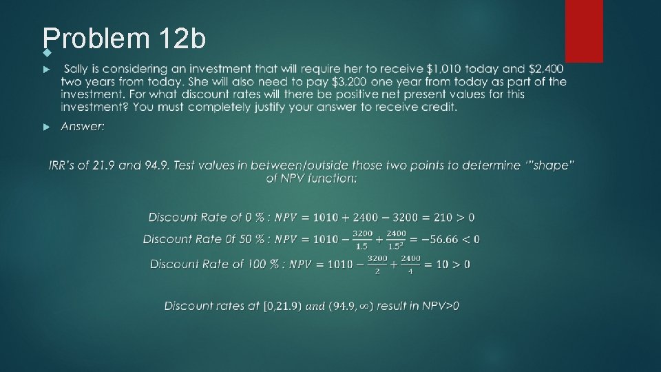 Problem 12 b 
