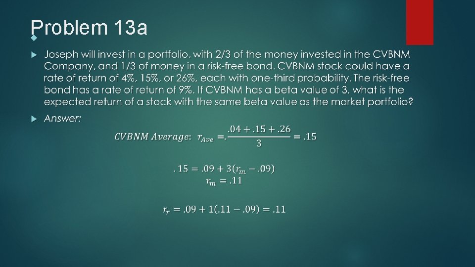 Problem 13 a 