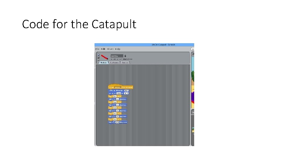 Code for the Catapult 