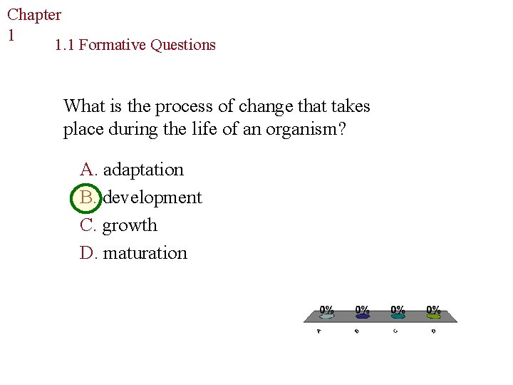 Chapter The Study of Life 1 1. 1 Formative Questions What is the process