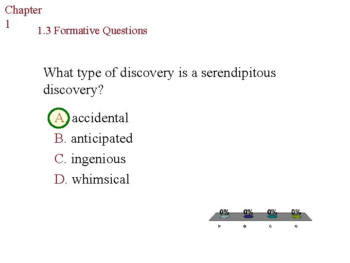 Chapter The Study of Life 1 1. 3 Formative Questions What type of discovery Chapter The Study of Life 1 1. 3 Formative Questions What type of discovery