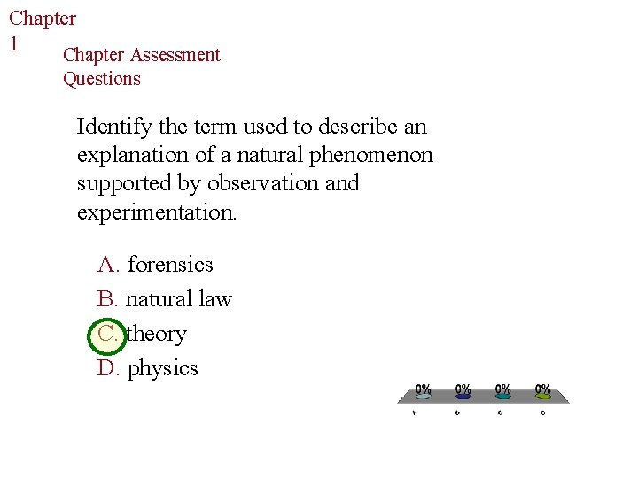 Chapter The Study of Life 1 Chapter Assessment Questions Identify the term used to Chapter The Study of Life 1 Chapter Assessment Questions Identify the term used to