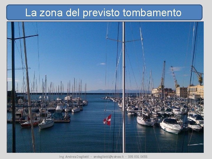 La zona del previsto tombamento Ing. Andrea Dogliotti - andogliotti@yahoo. it - 335 831