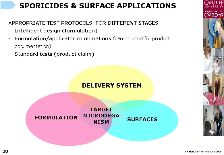 SPORICIDES & SURFACE APPLICATIONS APPROPRIATE TEST PROTOCOLS FOR DIFFERENT STAGES - Intelligent design (formulation)
