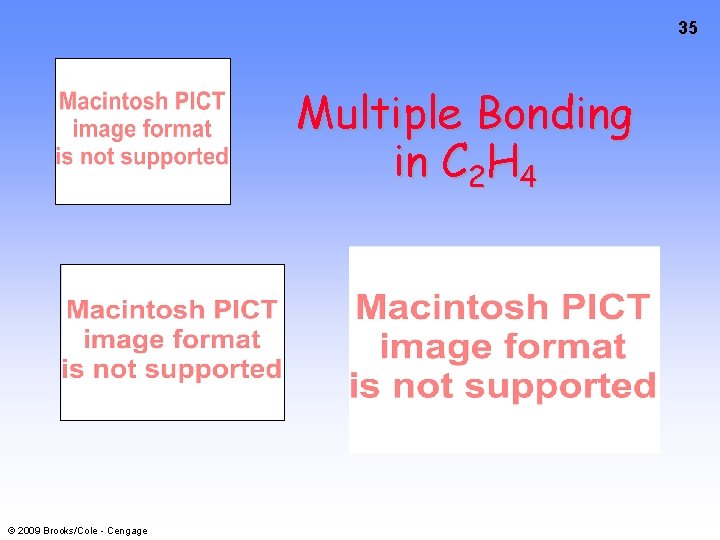 35 Multiple Bonding in C 2 H 4 © 2009 Brooks/Cole - Cengage 